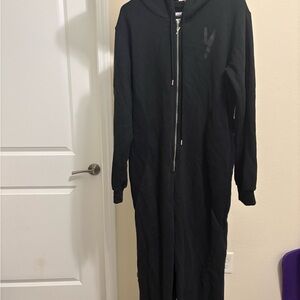 Black Hooded One-Piece Romper - Women Intimates & Sleepwear